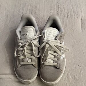 Adidas Classic Gray and White Sneakers